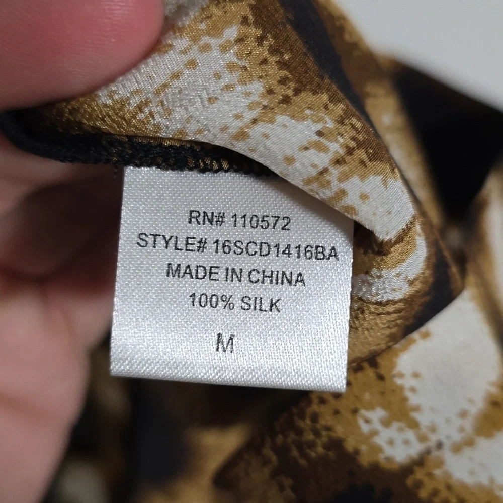 100%Silk Barneys New York Twelfth Street by Cynthia Vincent Cheetah Print Dress - Picture 5 of 8